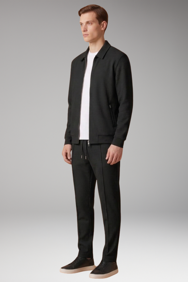 Men's Tracksuit with Zip Jacket and Straight Trousers