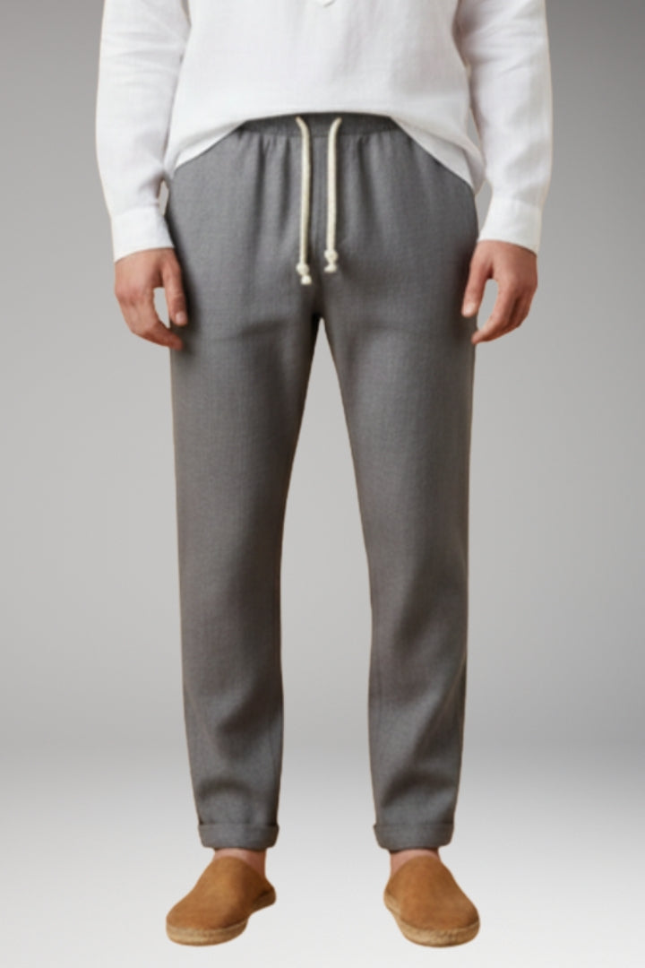 Men's Trousers with Elastic Waistband and Drawstring