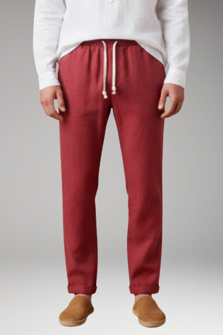 Men's Trousers with Elastic Waistband and Drawstring