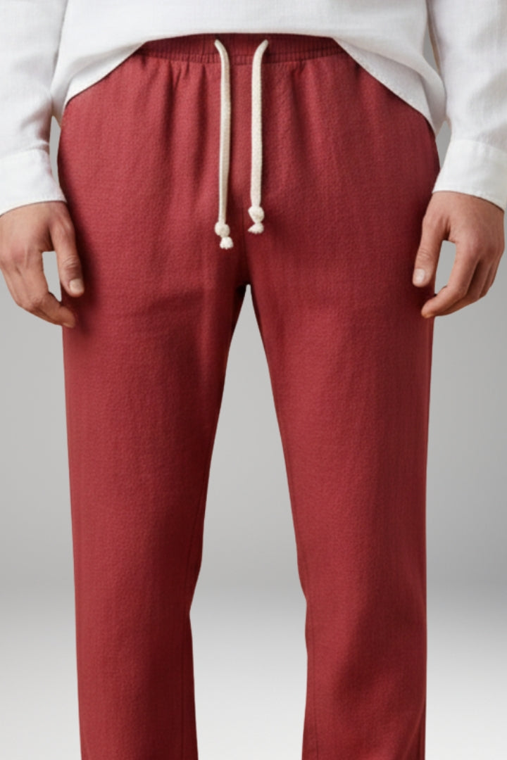 Men's Trousers with Elastic Waistband and Drawstring