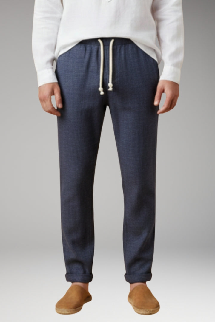 Men's Trousers with Elastic Waistband and Drawstring
