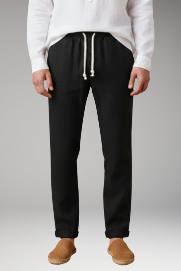 Men's Trousers with Elastic Waistband and Drawstring