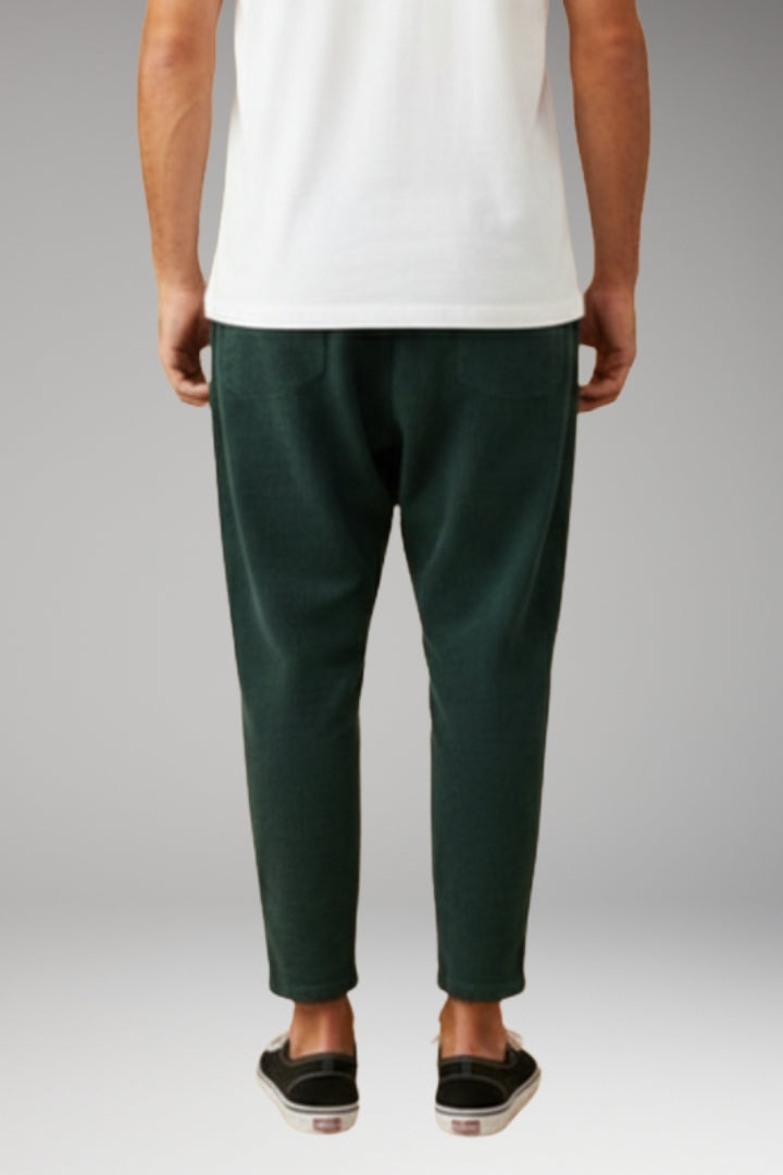 Men's Trousers with Elastic Waistband and Relaxed Fit