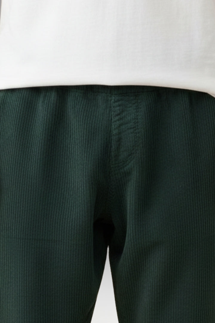 Men's Trousers with Elastic Waistband and Relaxed Fit