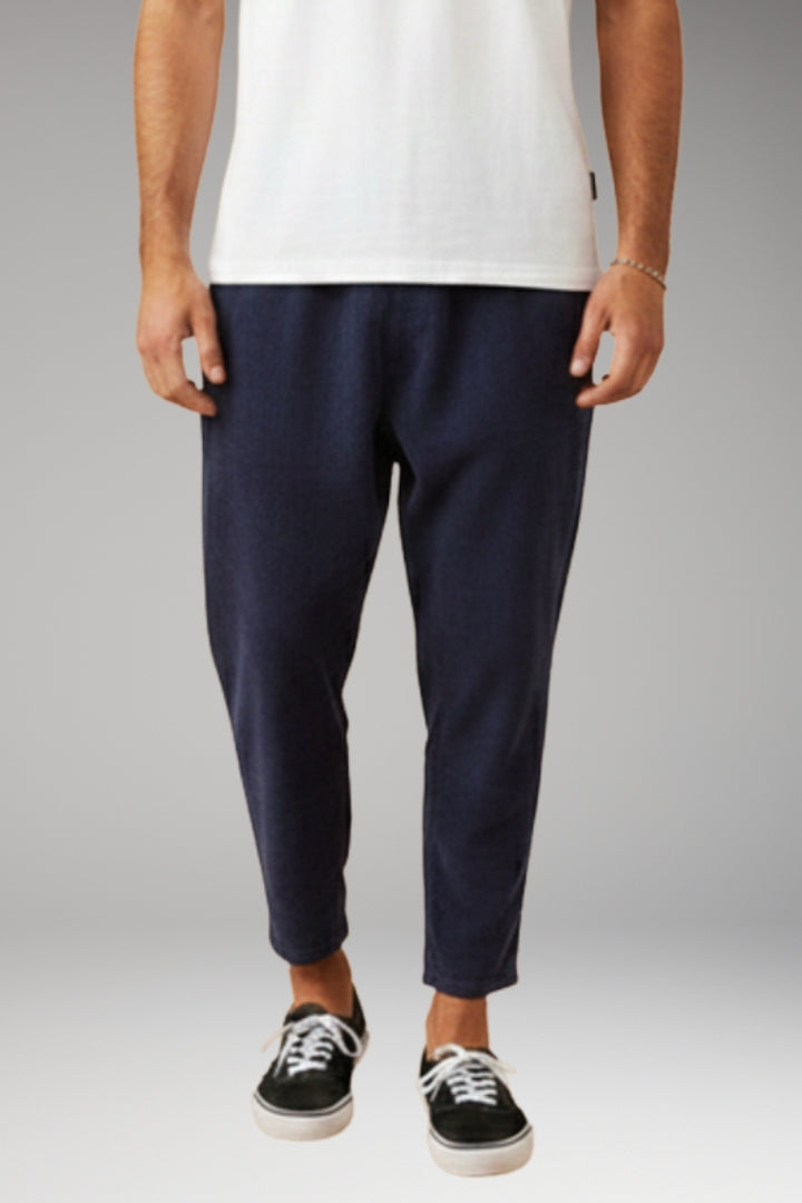 Men's Trousers with Elastic Waistband and Relaxed Fit