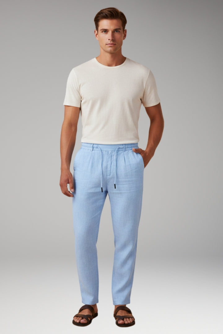 Men's Trousers with Elasticated Waistband and Side Pockets