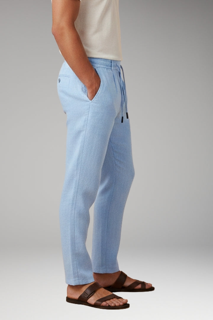 Men's Trousers with Elasticated Waistband and Side Pockets