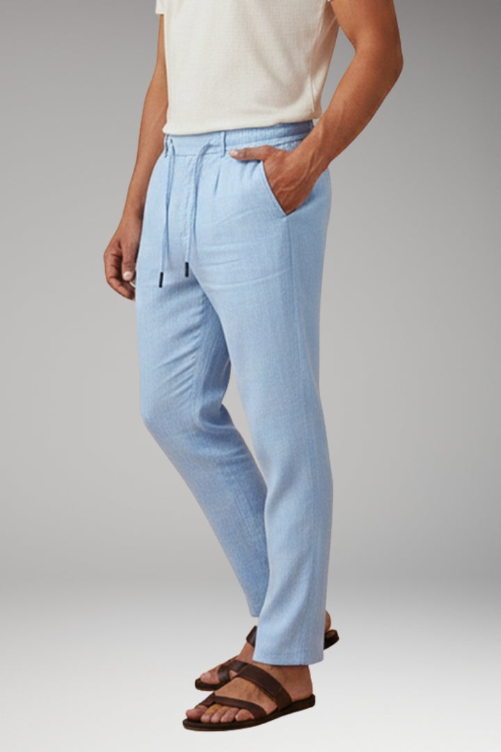 Men's Trousers with Elasticated Waistband and Side Pockets