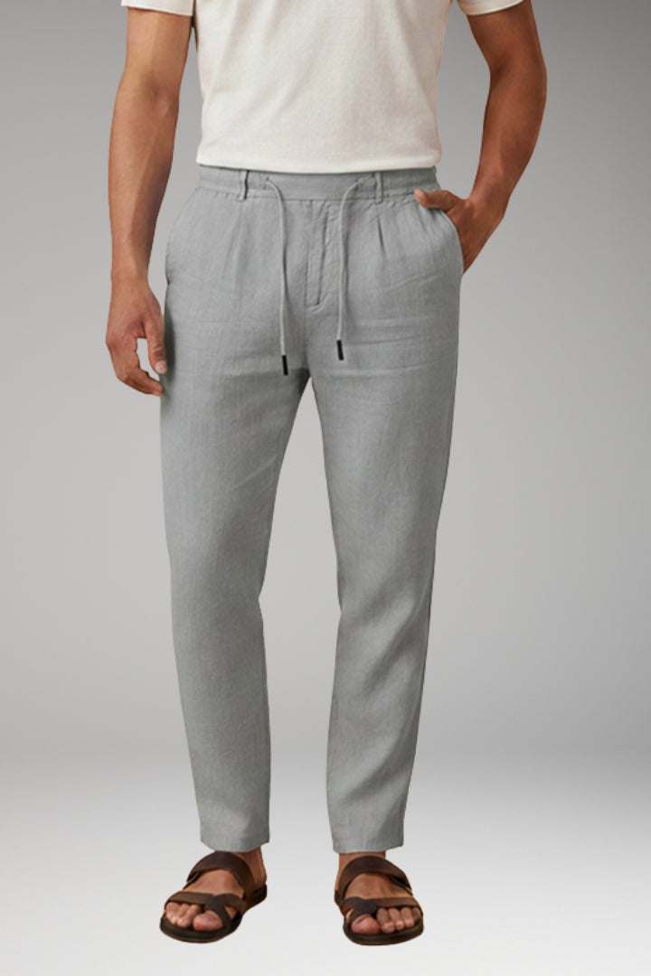 Men's Trousers with Elasticated Waistband and Side Pockets