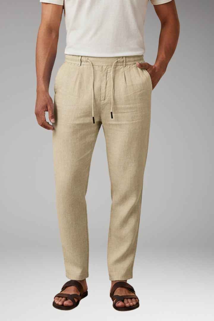 Men's Trousers with Elasticated Waistband and Side Pockets