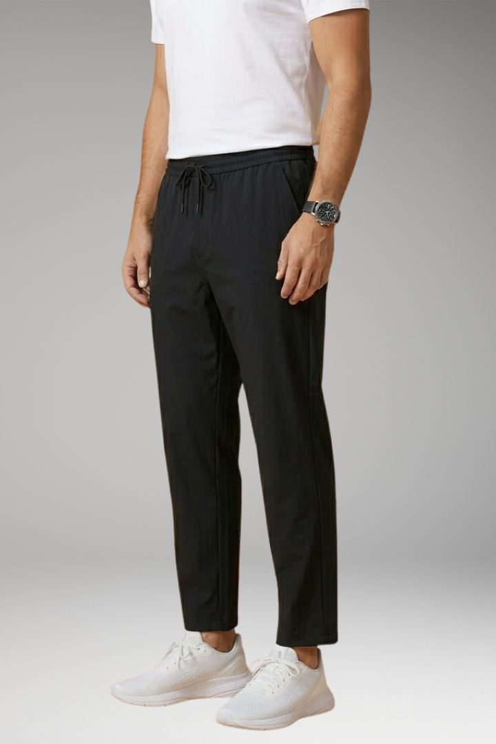 Men's Trousers with Tailored Fit and Elastic Waistband