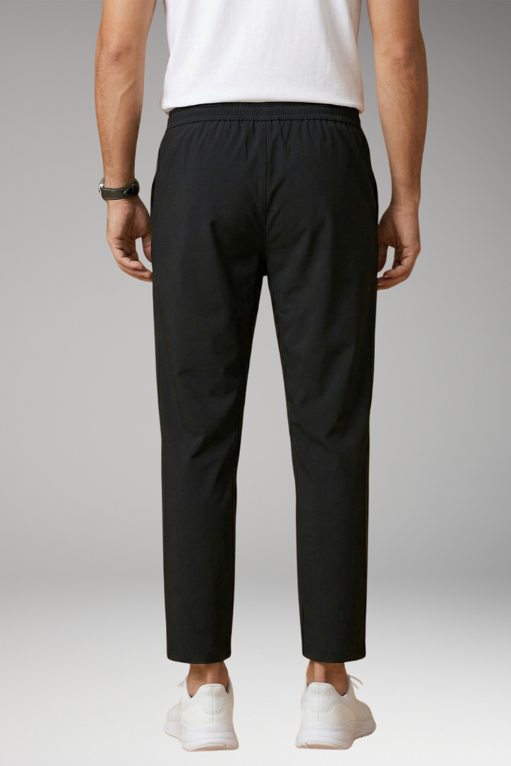 Men's Trousers with Tailored Fit and Elastic Waistband
