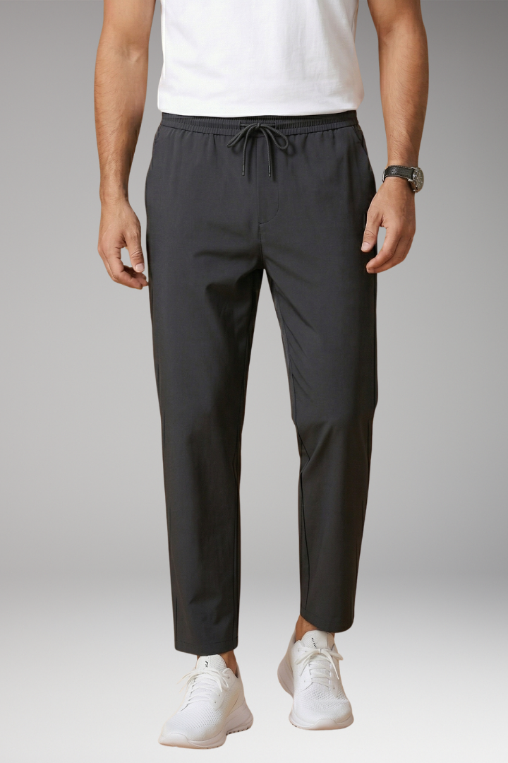 Men's Trousers with Tailored Fit and Elastic Waistband