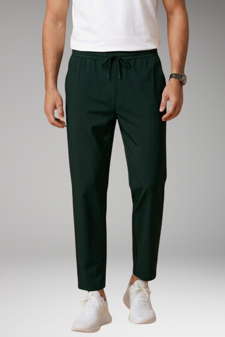 Men's Trousers with Tailored Fit and Elastic Waistband