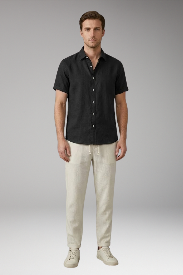 Men's Two-Piece Set with Shirt and Trousers