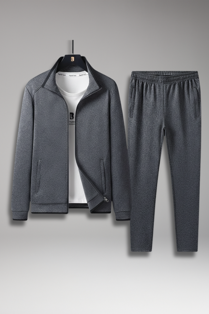 Men’s Two-Piece Tracksuit with Zip Jacket and Drawcord Pants