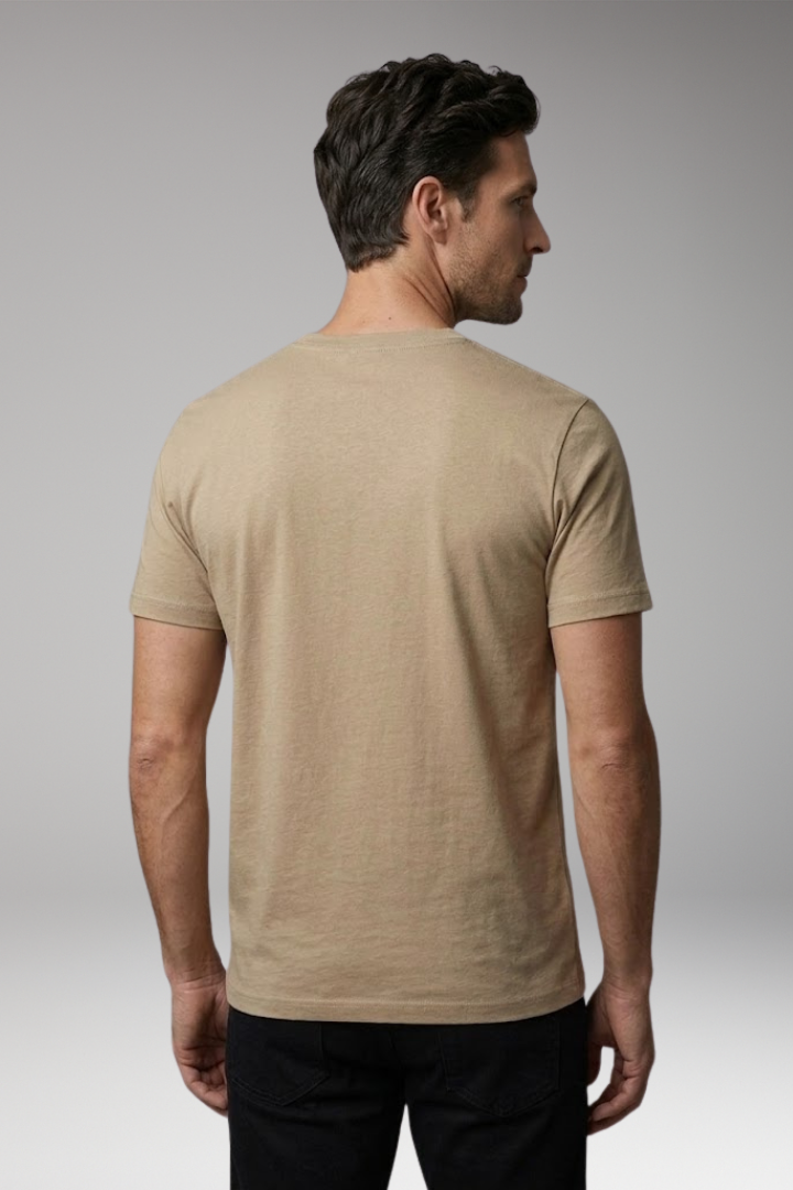 Men's V-neck T-shirt with Short Sleeves
