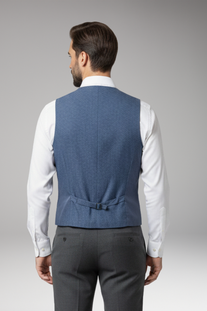 Men’s Vest with V-Neck and Button Closure