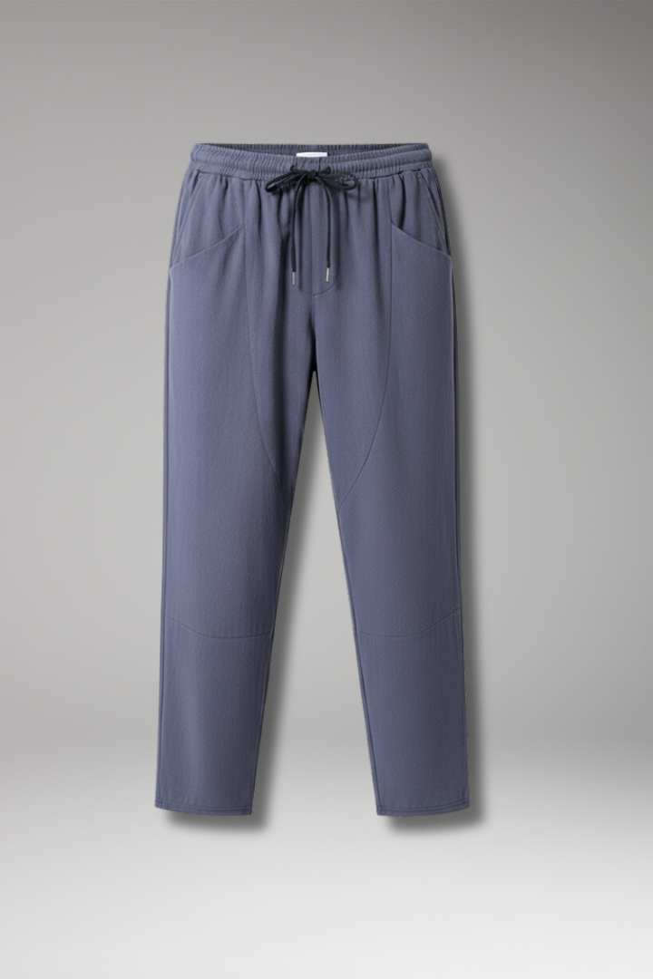 Men’s Cropped Pants with Elastic Waist and Side Pockets