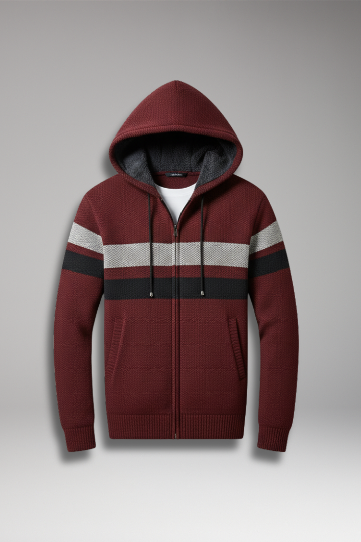 Men’s Jacket with Hood and Zip Closure