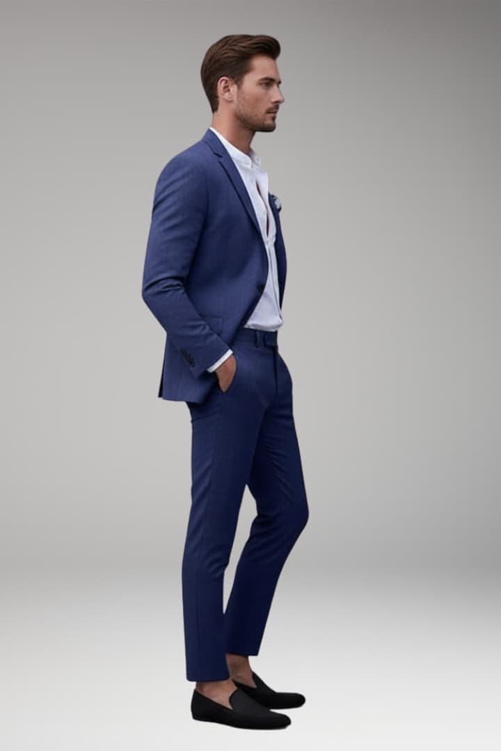 Men's Suit with Blazer and Straight-Leg Pants