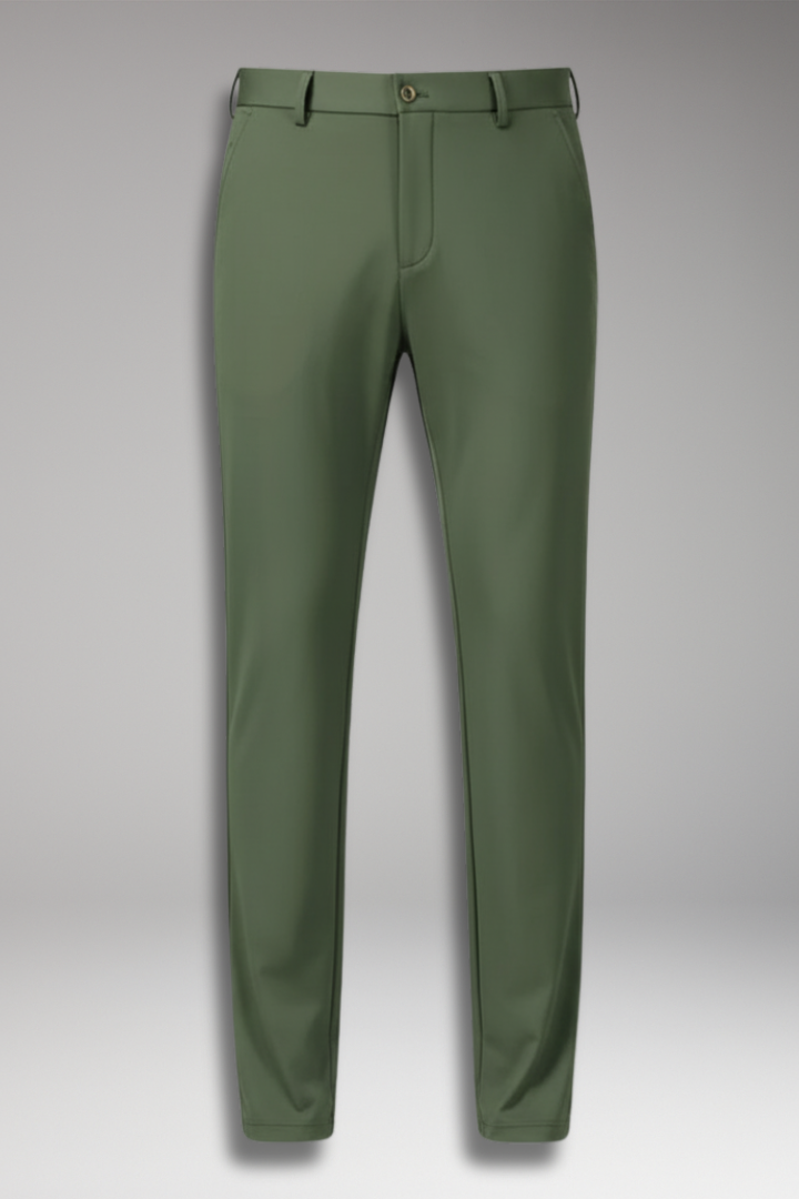 Men’s Trousers with Stretch Waist and Straight Legs