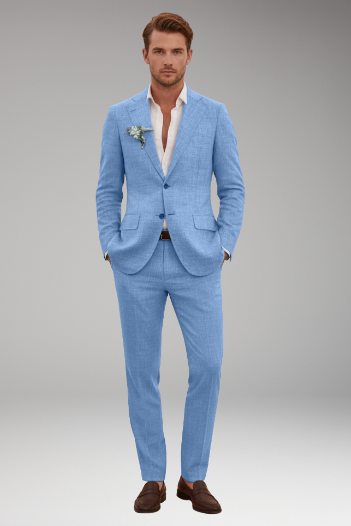 Men’s Two-Piece Suit with Jacket and Trousers