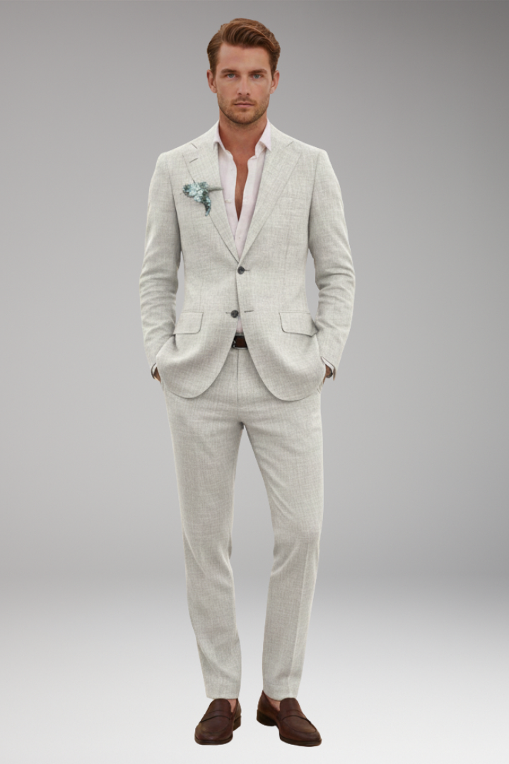 Men’s Two-Piece Suit with Jacket and Trousers