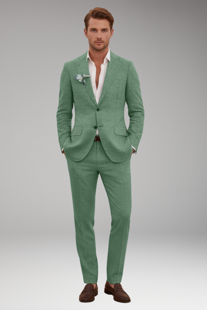 Men’s Two-Piece Suit with Jacket and Trousers