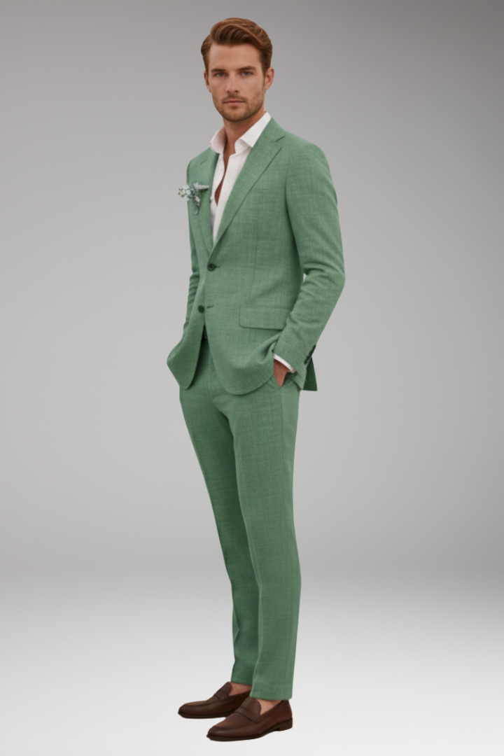 Men’s Two-Piece Suit with Jacket and Trousers