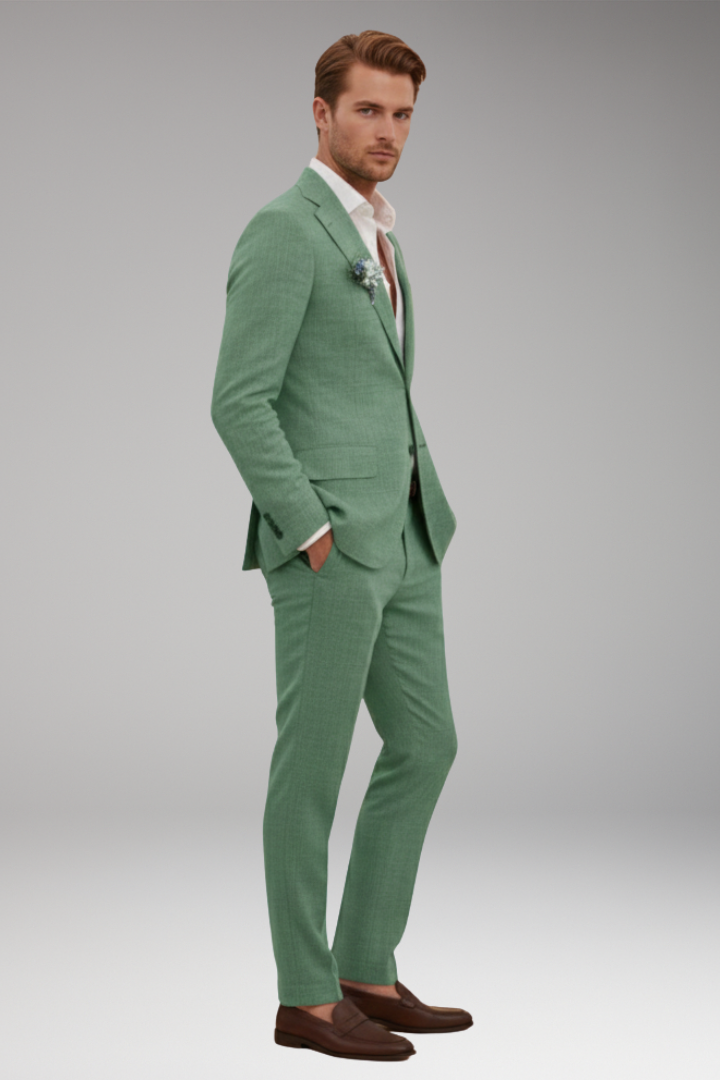 Men’s Two-Piece Suit with Jacket and Trousers