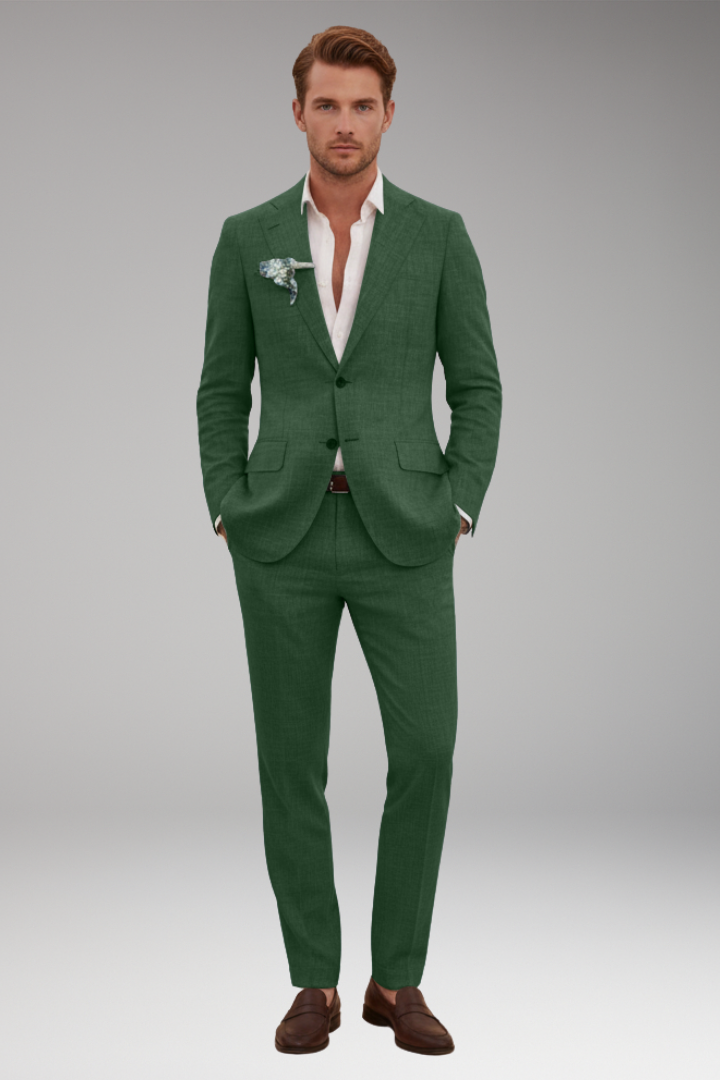 Men’s Two-Piece Suit with Jacket and Trousers