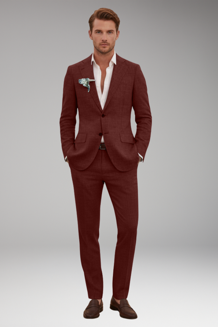 Men’s Two-Piece Suit with Jacket and Trousers