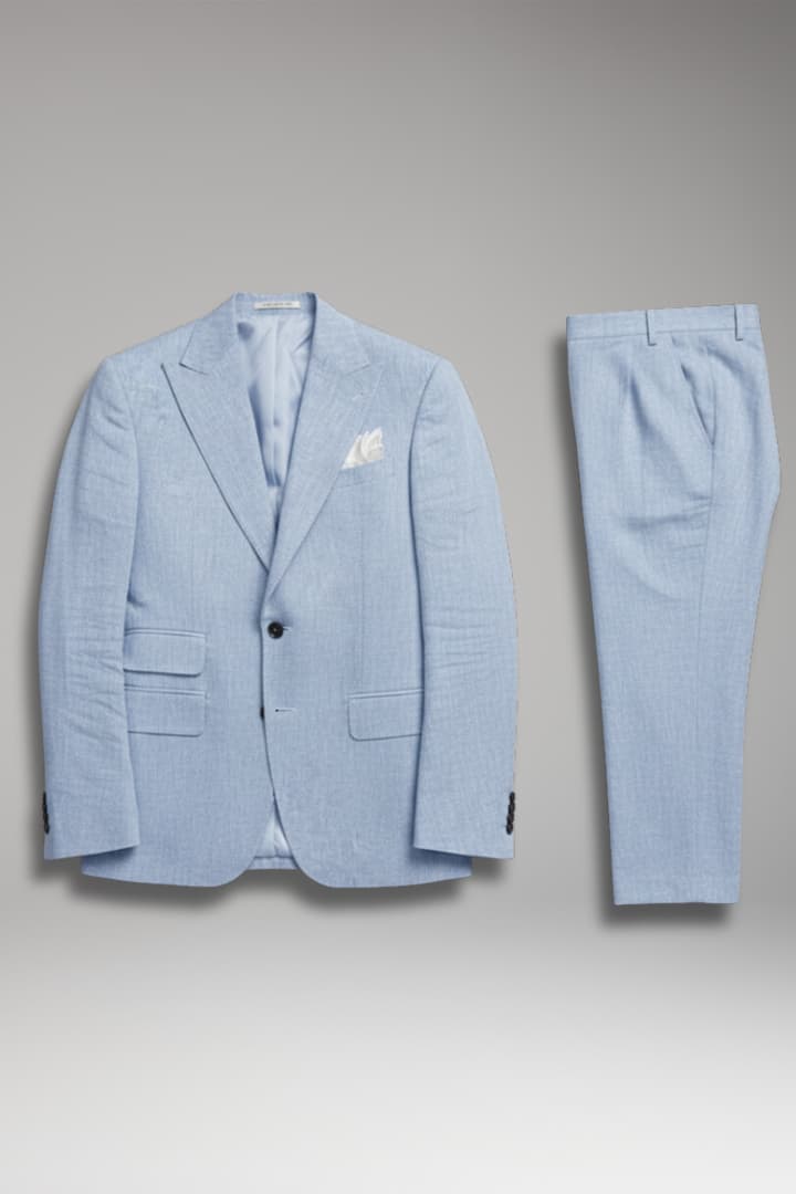 Men’s Two-Piece Suit Set with Structured Blazer