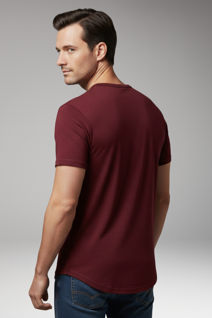 Men's Shirt with Button Fastening and Short Sleeves