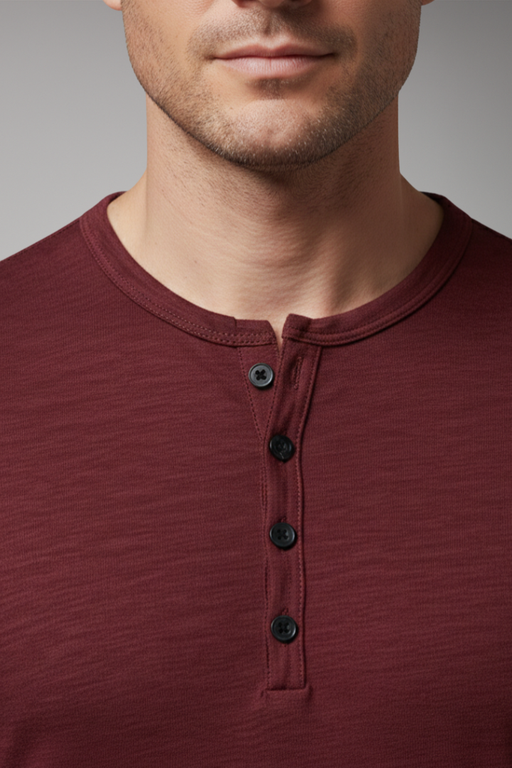 Men's Shirt with Button Fastening and Short Sleeves