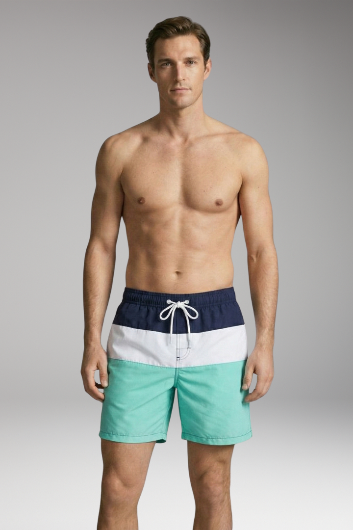 Men's Swim Shorts with Stylish Design and Elastic Waistband