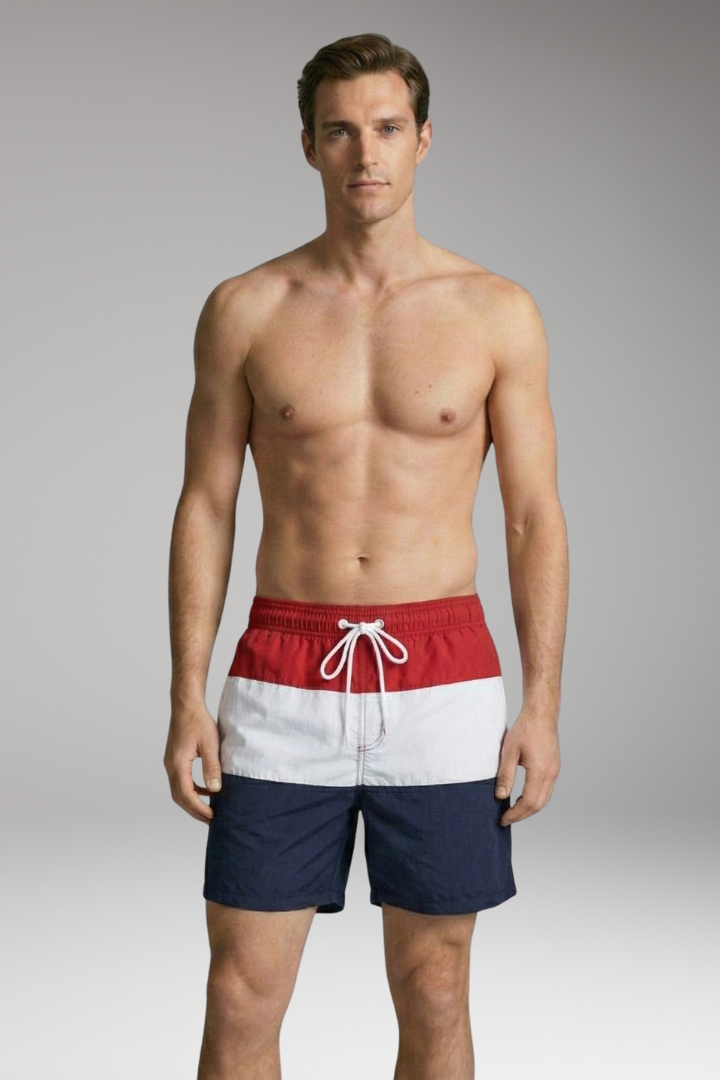 Men's Swim Shorts with Stylish Design and Elastic Waistband