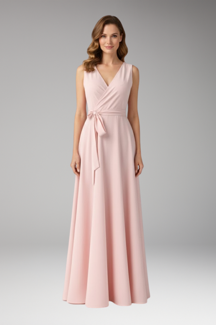 Women's V-neck Dress with Elegant Cut and Comfortable Fit