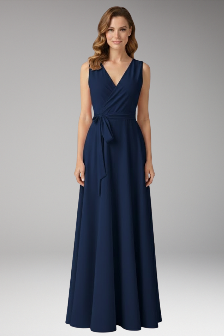 Women's V-neck Dress with Elegant Cut and Comfortable Fit