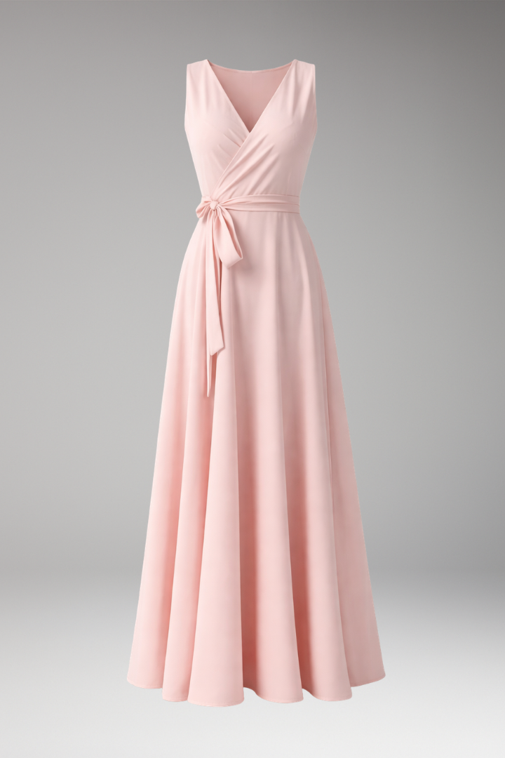 Women's V-neck Dress with Elegant Cut and Comfortable Fit
