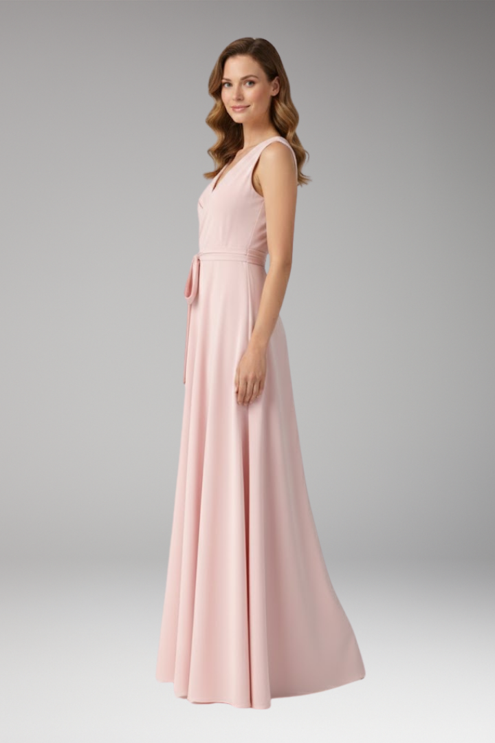 Women's V-neck Dress with Elegant Cut and Comfortable Fit