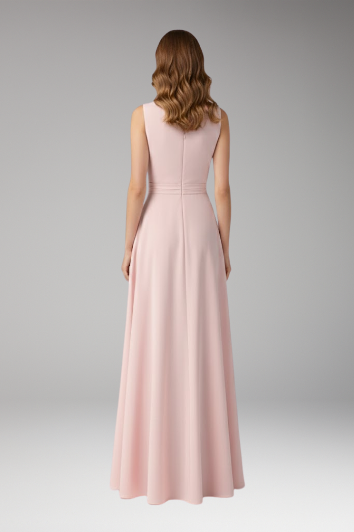 Women's V-neck Dress with Elegant Cut and Comfortable Fit