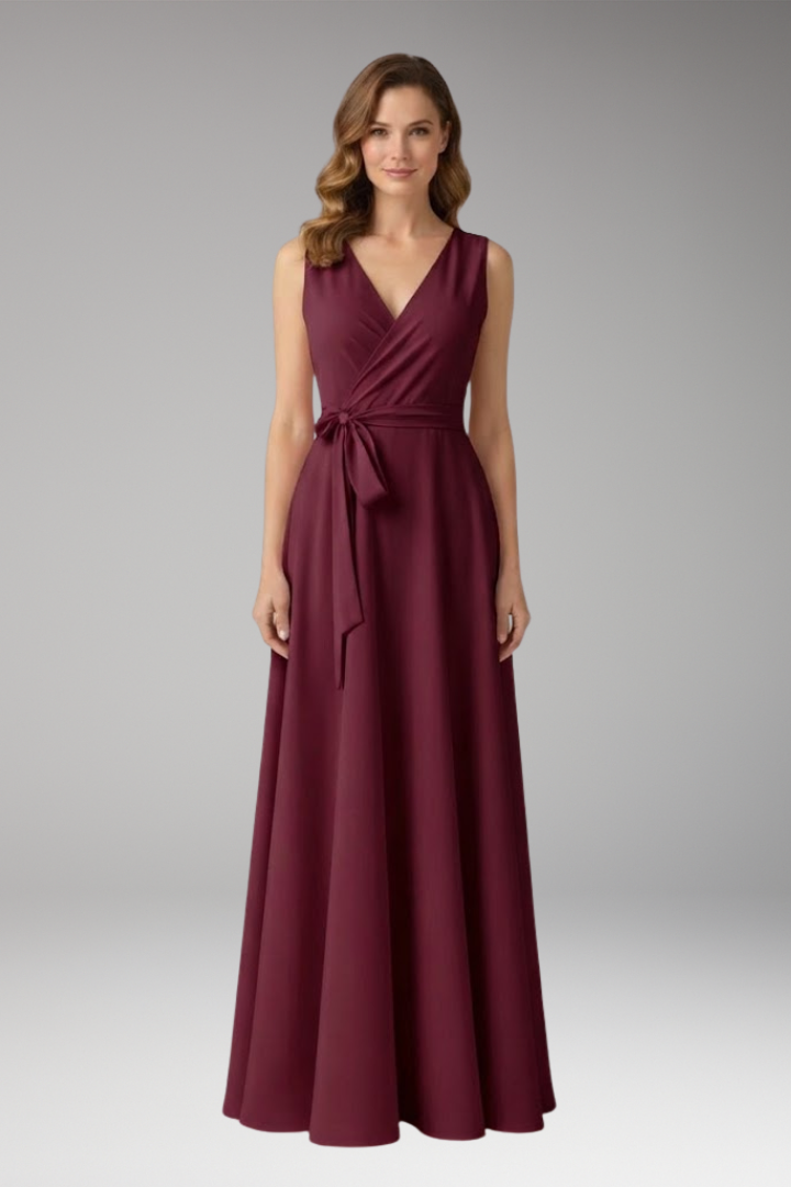 Women's V-neck Dress with Elegant Cut and Comfortable Fit