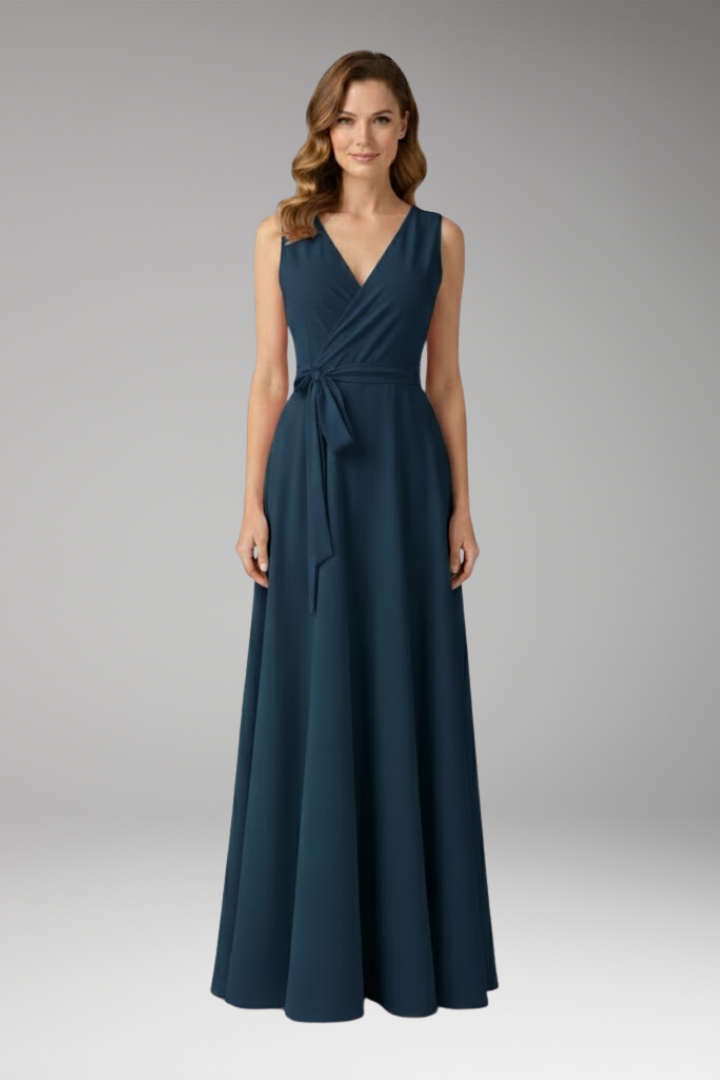 Women's V-neck Dress with Elegant Cut and Comfortable Fit