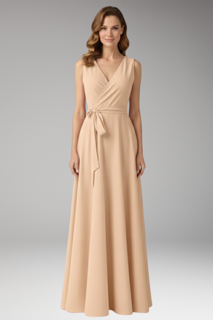 Women's V-neck Dress with Elegant Cut and Comfortable Fit