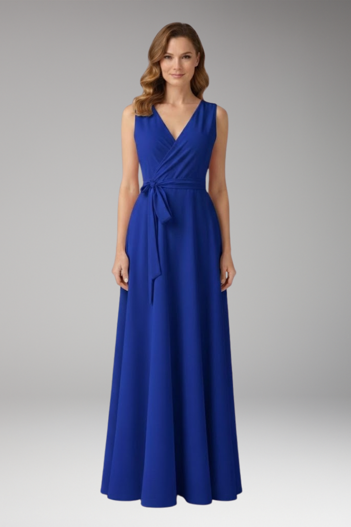 Women's V-neck Dress with Elegant Cut and Comfortable Fit