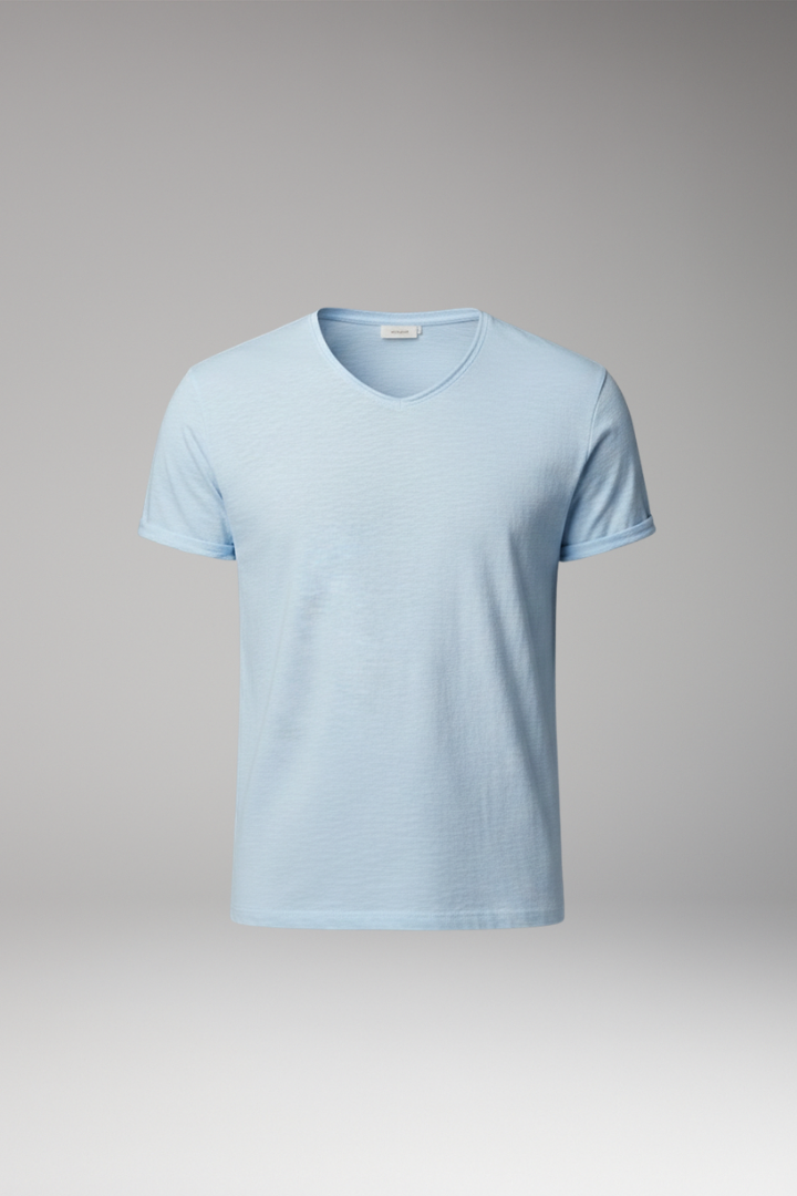Men's T'Shirt with V'Neck and Short Sleeves
