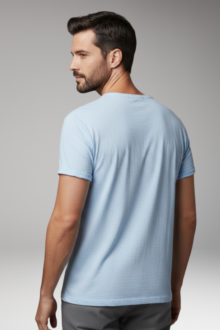 Men's T'Shirt with V'Neck and Short Sleeves