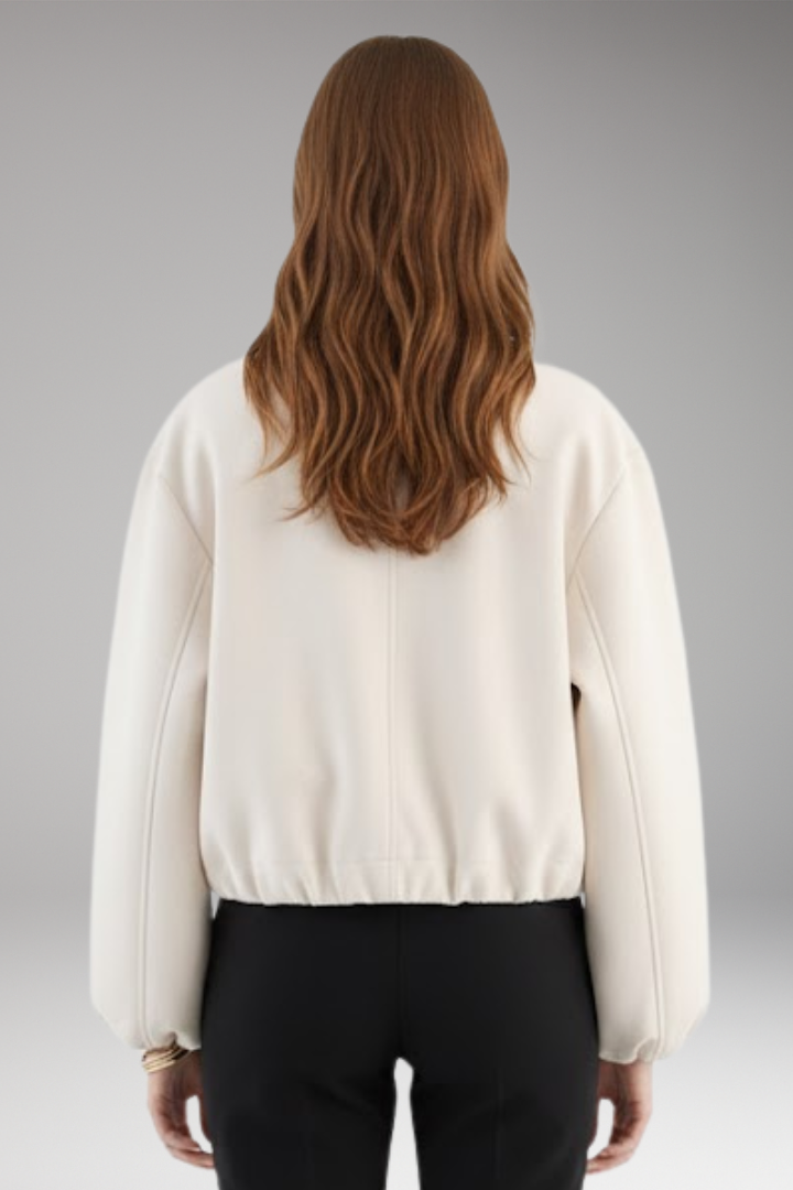 Women's Autumn Jacket with Lapel and Long Sleeves